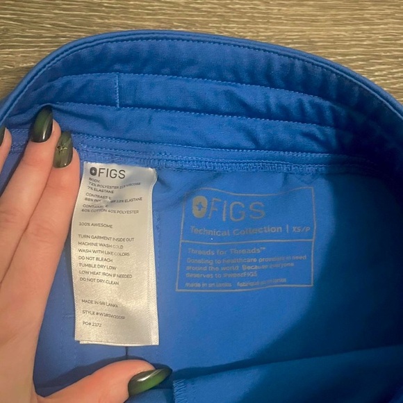 Figs Royal Blue Technical Scrub Set - Picture 3 of 4